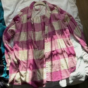 Pink & White Flannel